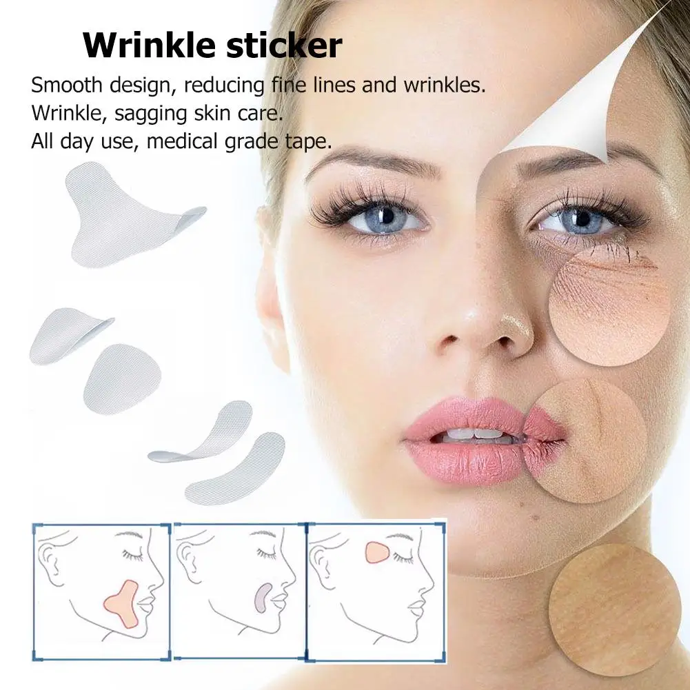 Facial Frownies Patches Anti Wrinkle Facial Fine Line Stickers Beauty Tool Face Lift Up Tape Forhead Patch 12/27/24PCS