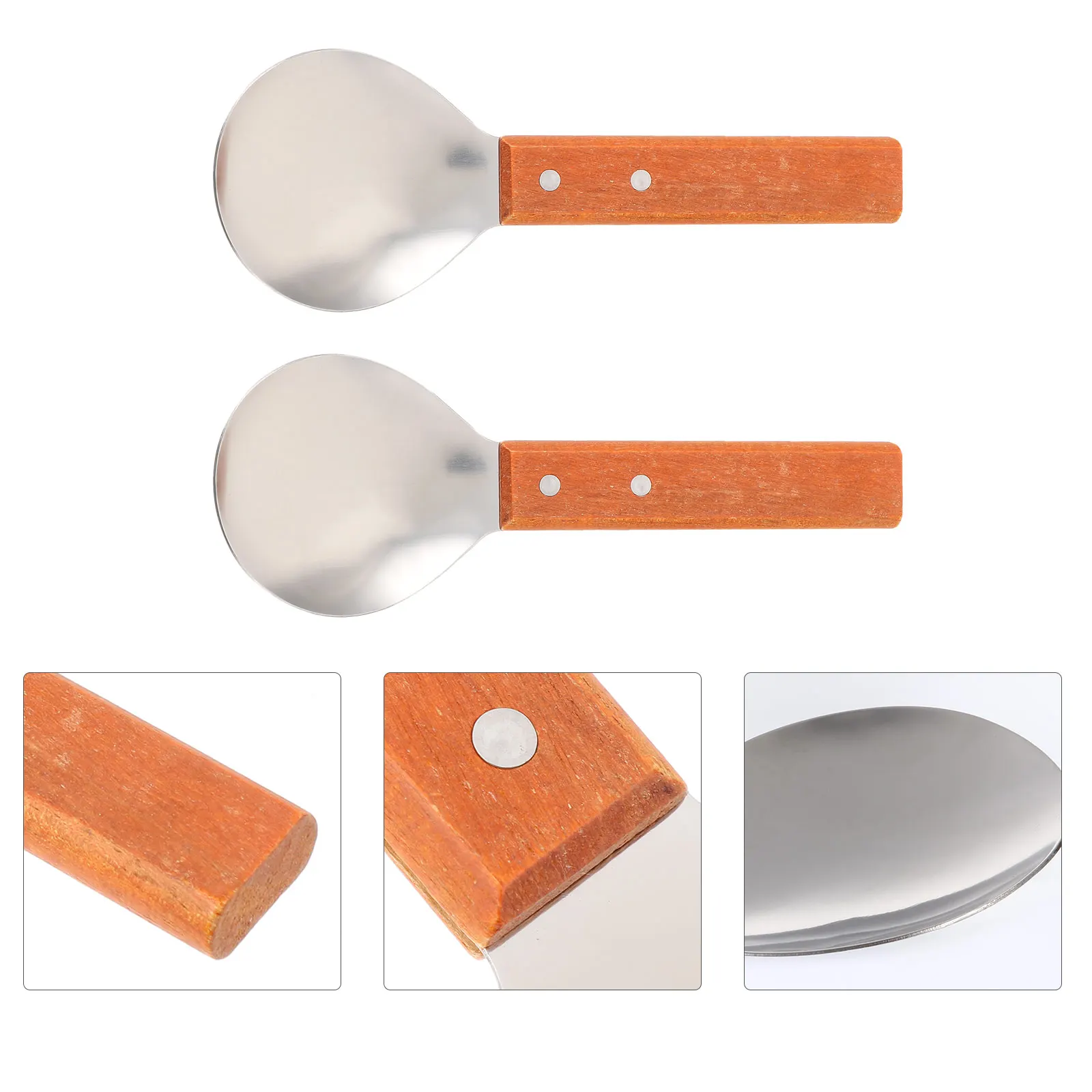 

2Pcs Rice Spoons Heat Resistant Cooking Spoon Set Non-Stick Surface Ideal for Tofu Rice Serving Kitchen Utensils Home Supplies