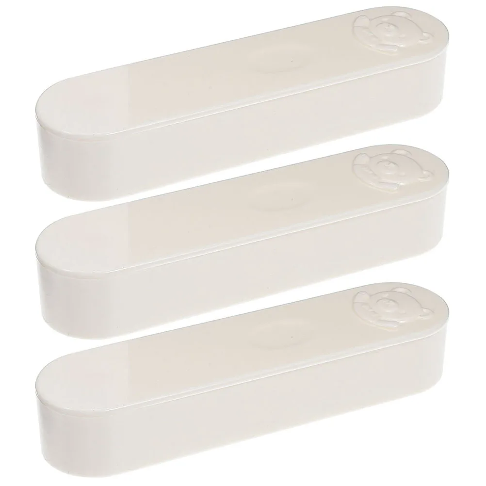 3Pcs Cotton Swab Holder Bear Shape Compact Storage Box for Vanity Countertop Organizer Cotton Swab Dispenser Container