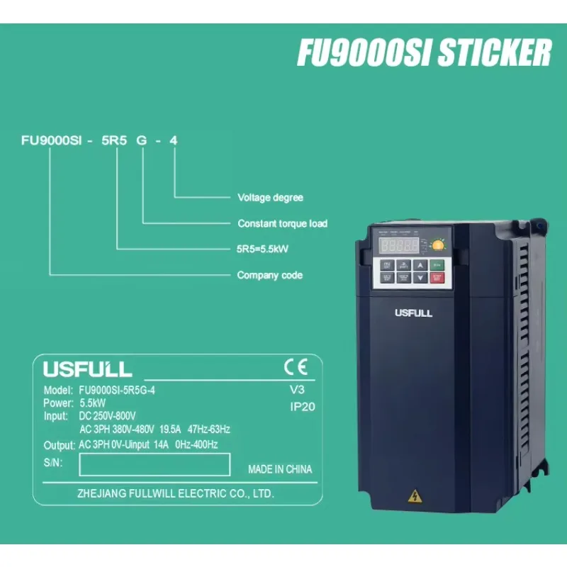 22KW 30KW 37KW Pompa solare Inverter 20HP 30hp 45hp 3 fasi 380V Pannello solare inverter senza batteria per sistema di pompaggio