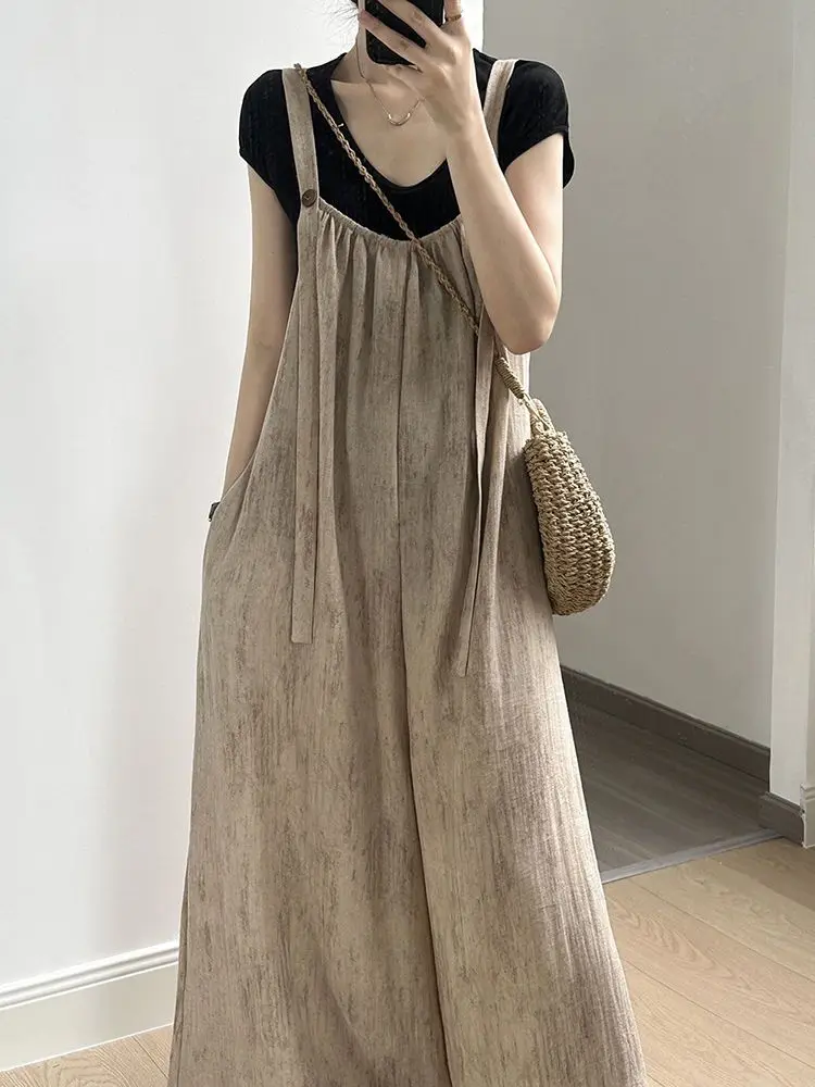 디자이너 일본 작업복 점프 슈트와 바지 스커트 여성 우아한 점프 슈트 Palazzo 여성 Palazos Summer Monkeys Long