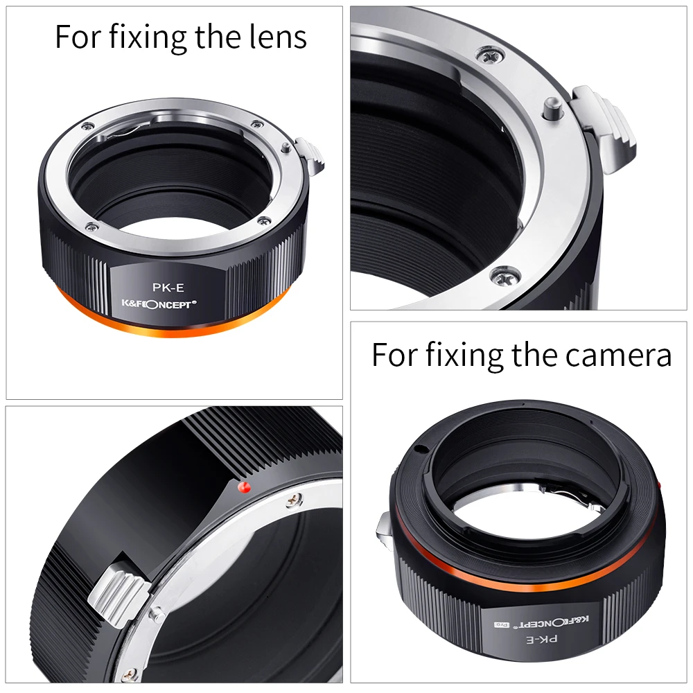 K&F Concept PK-NEX Lens Adapte for Pentax K PK Lens to NEX E  for Pentax Lens to Sony E Mount Camera A5100 A6000 A6300 A6500