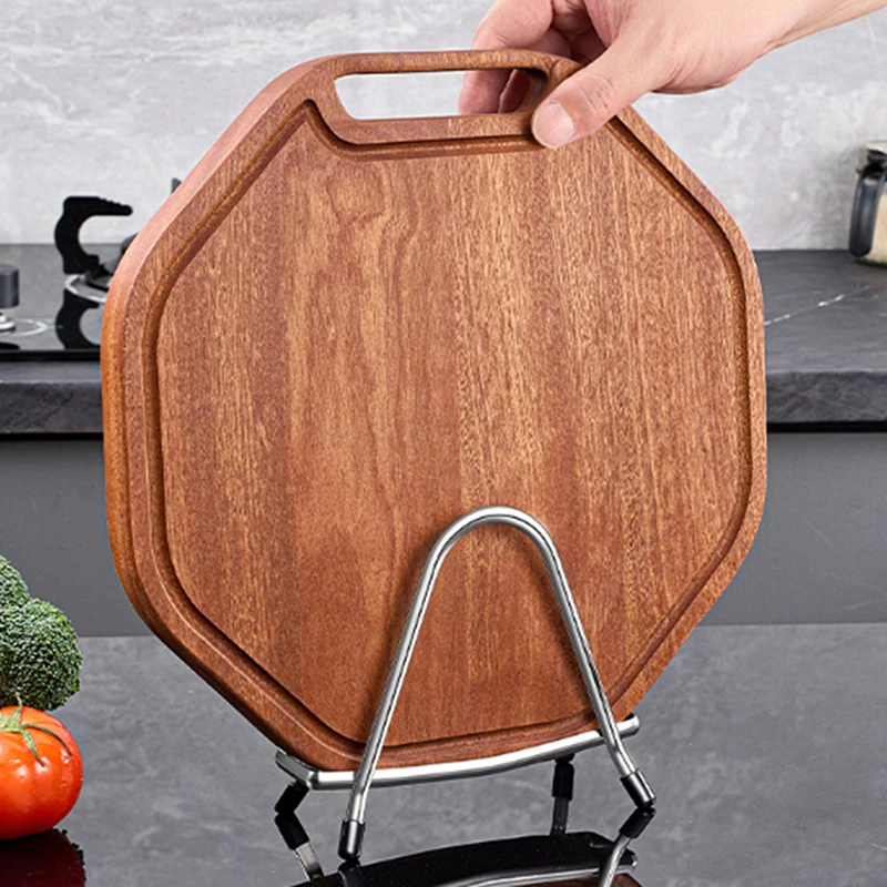 رف منظم ألواح من الفولاذ المقاوم للصدأ، حامل غطاء وعاء عالي التحمل، تخزين لوح التقطيع، حل تخزين المطبخ متعدد الوظائف