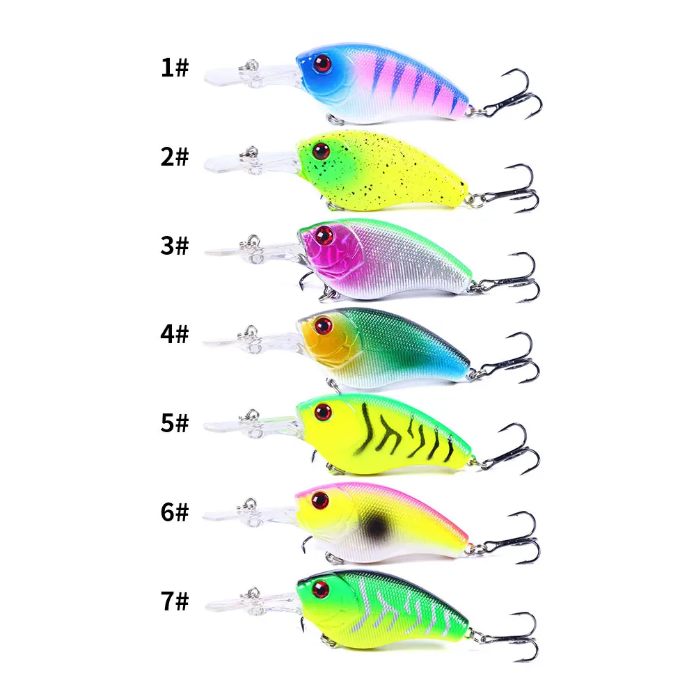 HENGJIA Big Square Bill Bass Crankbait Fishing Lure 9CM-11.8g Lifelike Crank Wobblers With 6# Hooks peche Isca Artificial