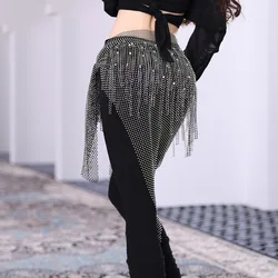 Women Belly Dance Costume Hip Scarf Accessories Belt Skirt Belly Dance  Silk Scarf Waist Chain Wrap Crystal Adult Dancewear