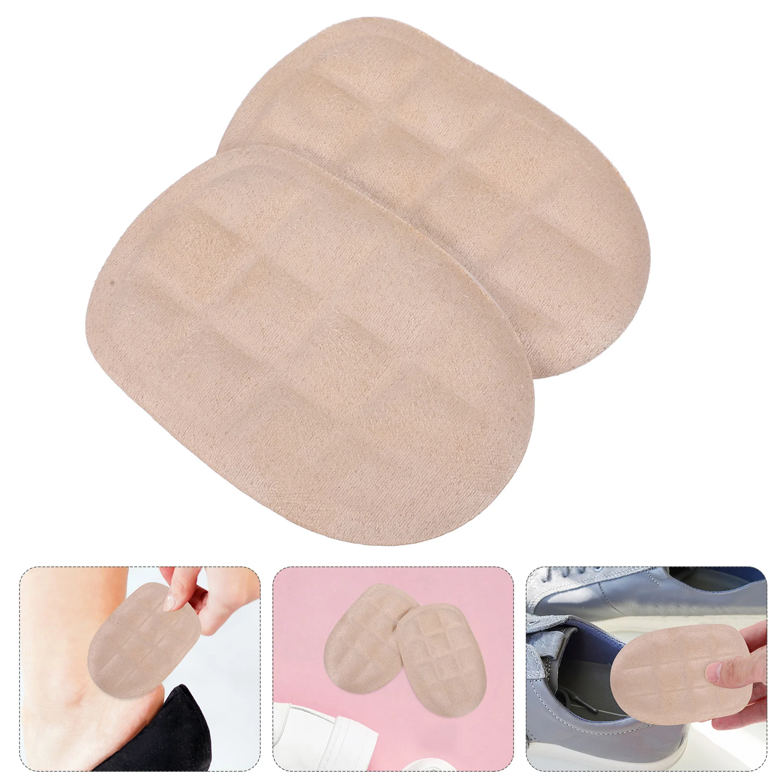 

4Pairs Supple Heel Pads Breathable Cushions for Women Men Shoes Prevent Slippage and Blister Heel Grips for