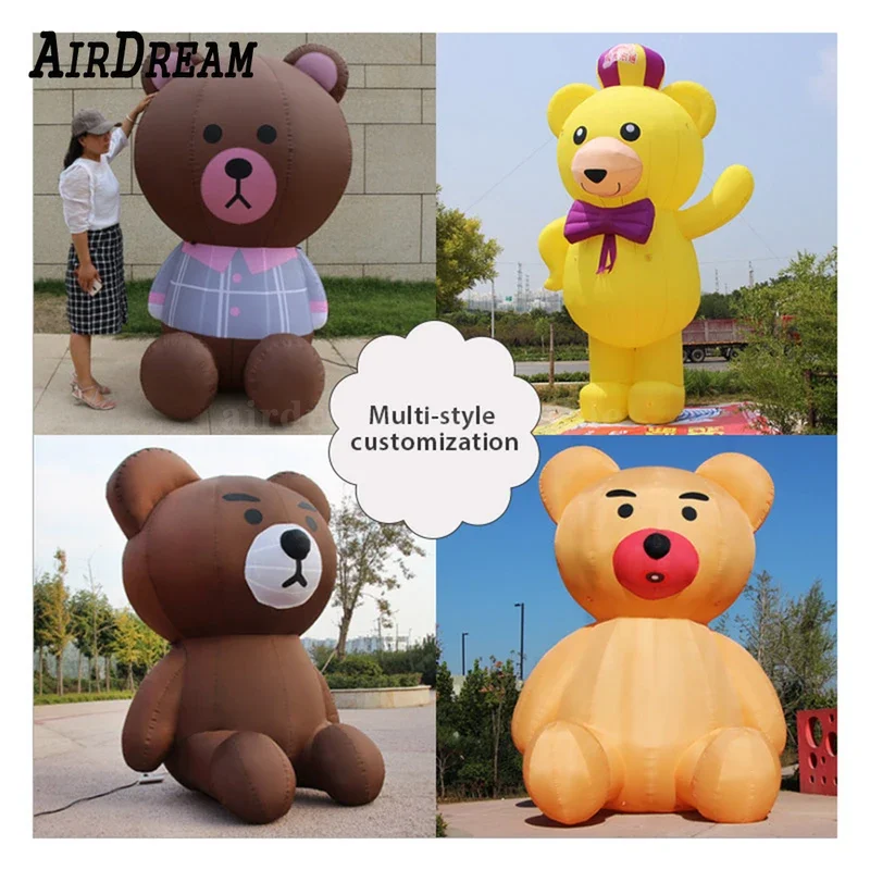 

Custom inflatable model cartoon teddy bear model enterprise mascot brown bear mall display props