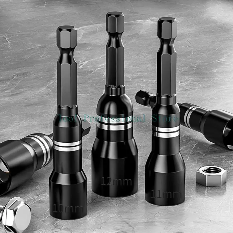 57QF Magnetic Nut Screwdriver Socket Bit For Power Drills Hex Shank Driver Adapter Socket Wrench Tool Parts Accessories