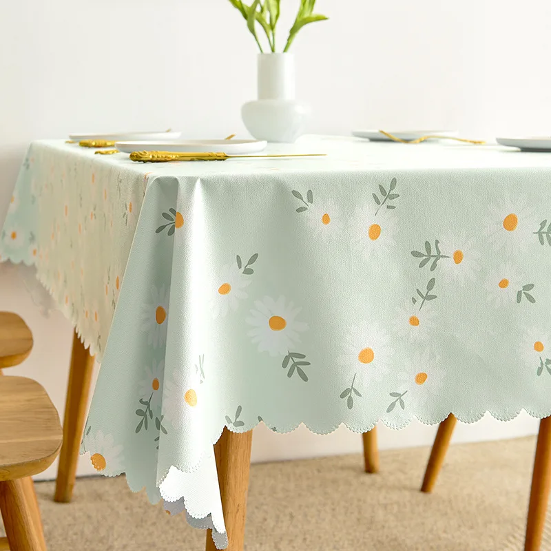 Small Fresh Pastoral Pvc Tablecloth Waterproof, Oil-proof and Washable Ins Online Celebrity Desk Table  Coffee Pad Rectangle