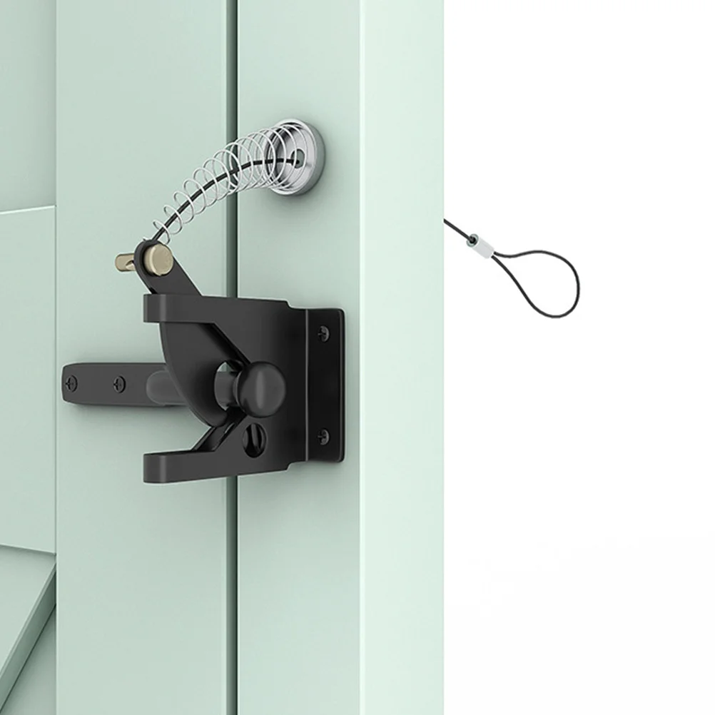 

1Set Gate Latch Solid Carbon Steel Self-Locking Gravity Lever Automatic Door Latch for Wooden Fences Metal Gates Outdoor