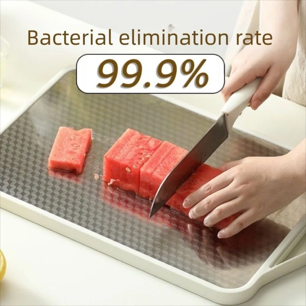 

Двусторонняя разделочная доска из нержавеющей стали с защитой от плесени, нескользящая, для нарезки овощей, кухонные принадлежности, коврики для нарезки