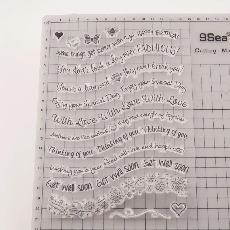 Klare Stempel, winkte Gruß wörter transparente Stempel dichtung für DIY Scrapbooking-Karte machen Fotoalbum Dekor t1482