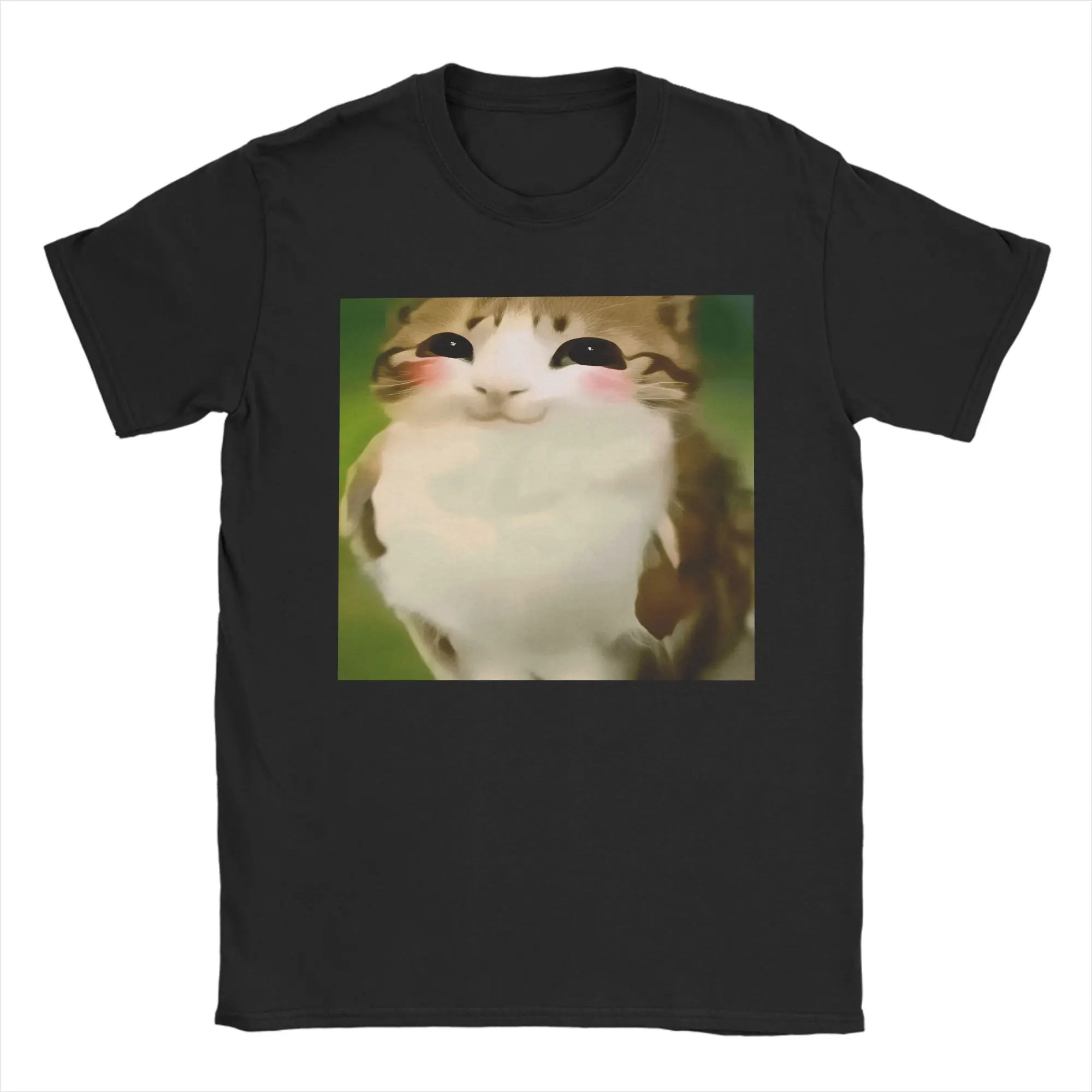 

Meowl Cat Owl Meme T Shirt for Men 100% Cotton Creative T-Shirts Crew Neck Tees Short Sleeve Clothes Gift Idea