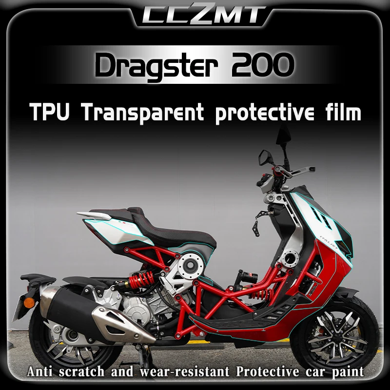 

For ITALJET Dragster 200 invisible car cover transparent protective fuel tank film sticker accessories modification