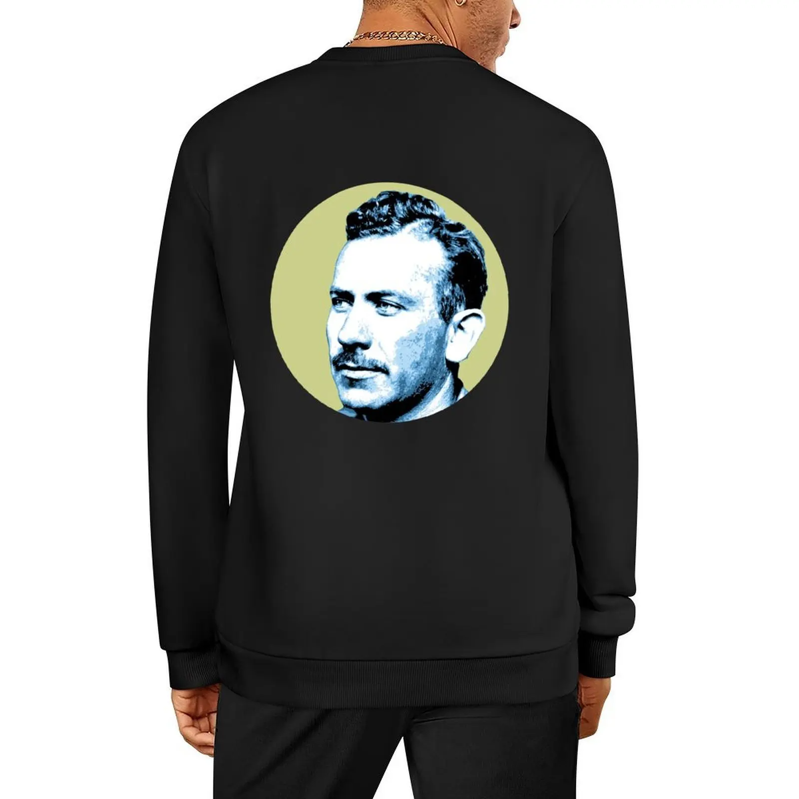 

John Steinbeck Blue Green Portrait Pullover tracksuits autumn mens designer clothes anime sweatshirt