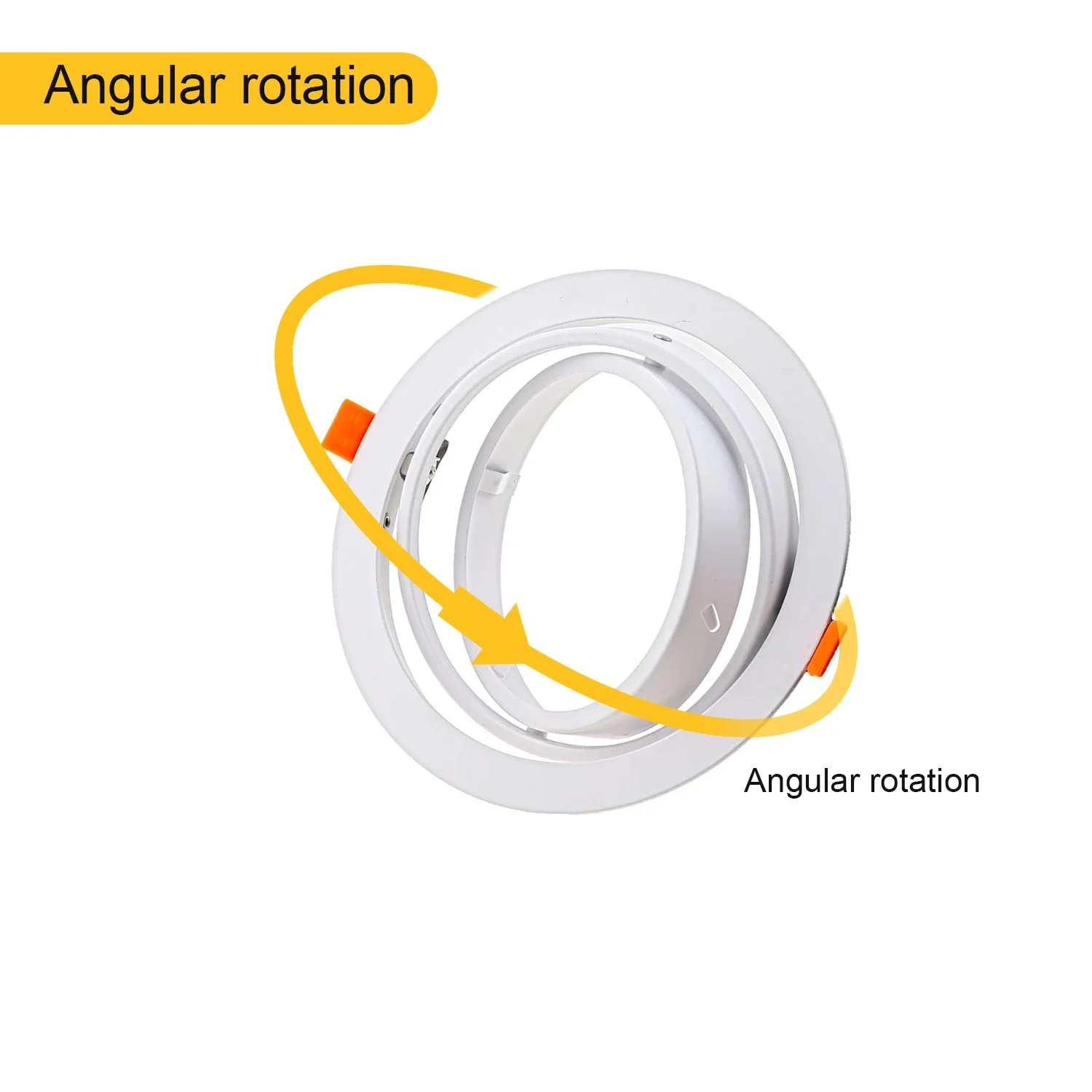 JOYINLED Recessed Spotlight Holder AR111 Fixture Lamp Frame Cut-out 155mm LED Socket Adjustable Ceiling Lamp Fixture