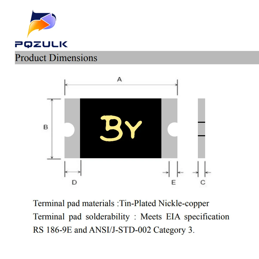 1206 0.05A 0.1A 0.12A 0.16A 0.2A 0.25A 0.5A 0.75A 1.1A 2A 3A 3.5A 4A SMD Resettable Fuse PPTC PolySwitch Self-Recovery Fuse