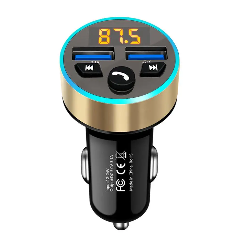 FM Transmitter Modulator Car Wireless Bluetooth 5.0 USB Auto Aux Radio Mp3 Player Music Hands Free Car Kit