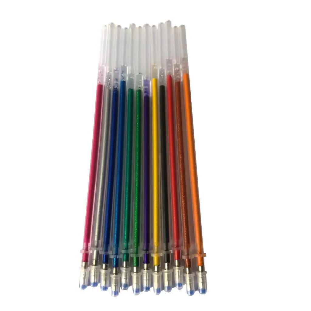 4-6pack 1 pack 0.8mm Colorful Glitter Ink Gel Pen Refills 12 colors glitter