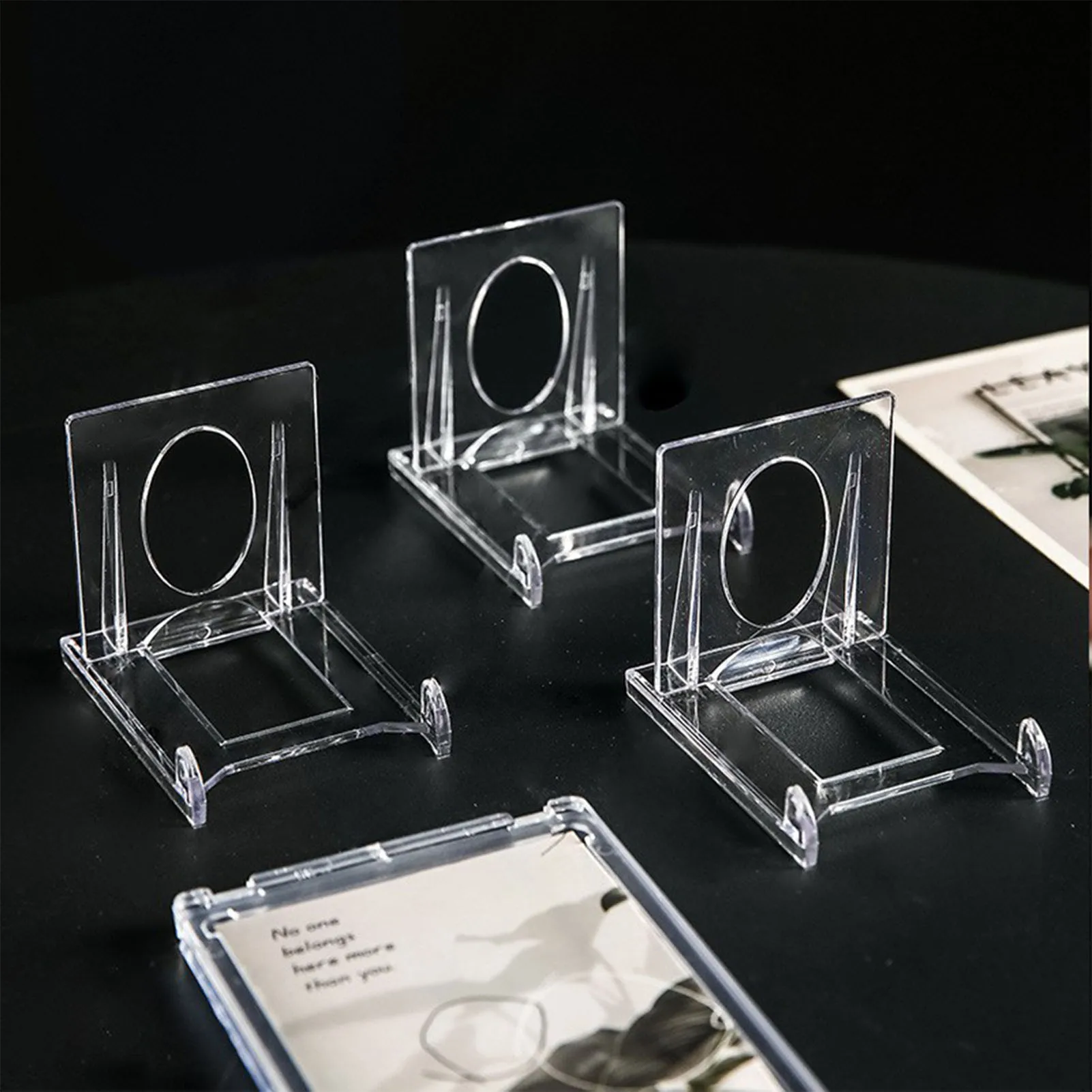 

Acrylic Easel Stands Display Stands Adjustable Decorative Plate Holder for Office Home Store Shops
