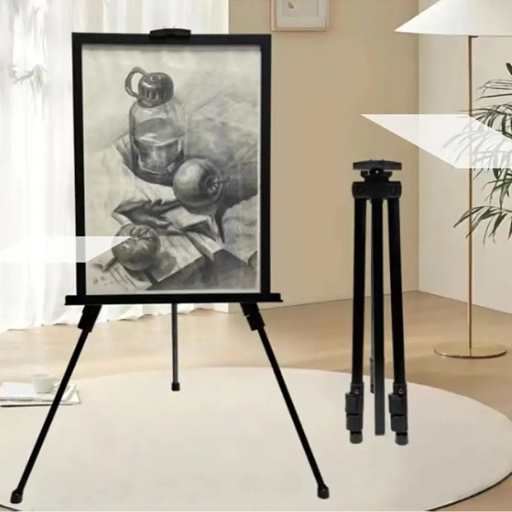 Adjustable Sketching Easel Triangle Aluminum Alloy Display Stand Tool Shelf Installation Free Travel Easel Art Exhibition view 4