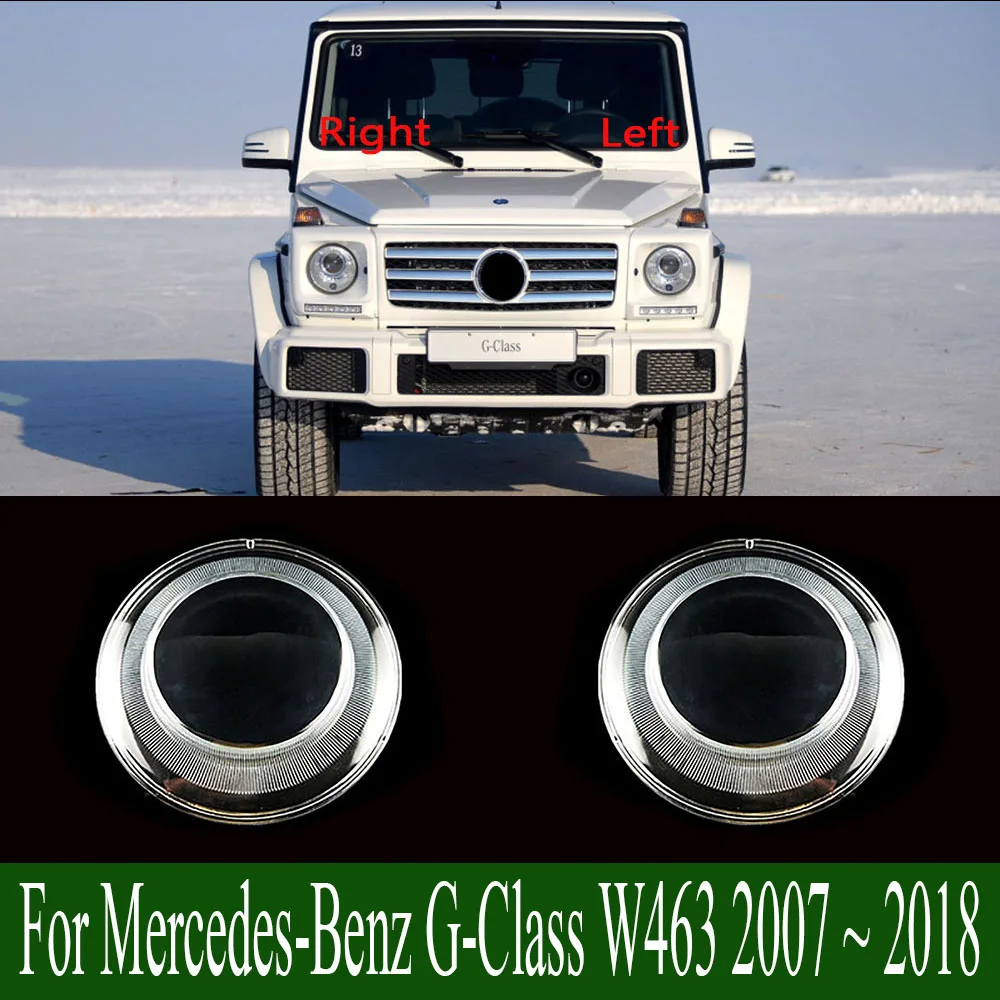 For Mercedes-Benz G-Class W463 2007 ~ 2018 Front Headlight Cover Transparent Lampcover PC Lampshade Anti Cracking Lens Shell