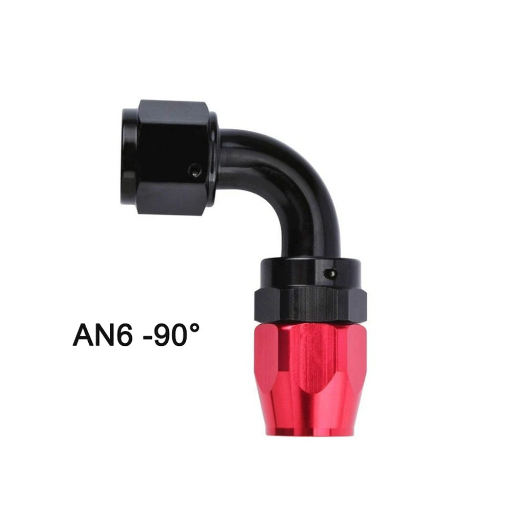 Universal conexão 8an/10an preta e vermelha óleo combustível kit adaptador giratório AN4 AN6 AN8 AN10 Reta 45 90 180 Graus kit universal carro