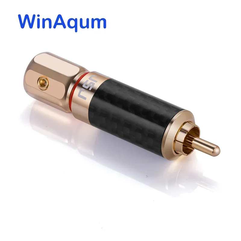 Медный позолоченный RCA Lotus аудио-видео коаксиальный кабель для звуковой карты, головка усилителя динамика