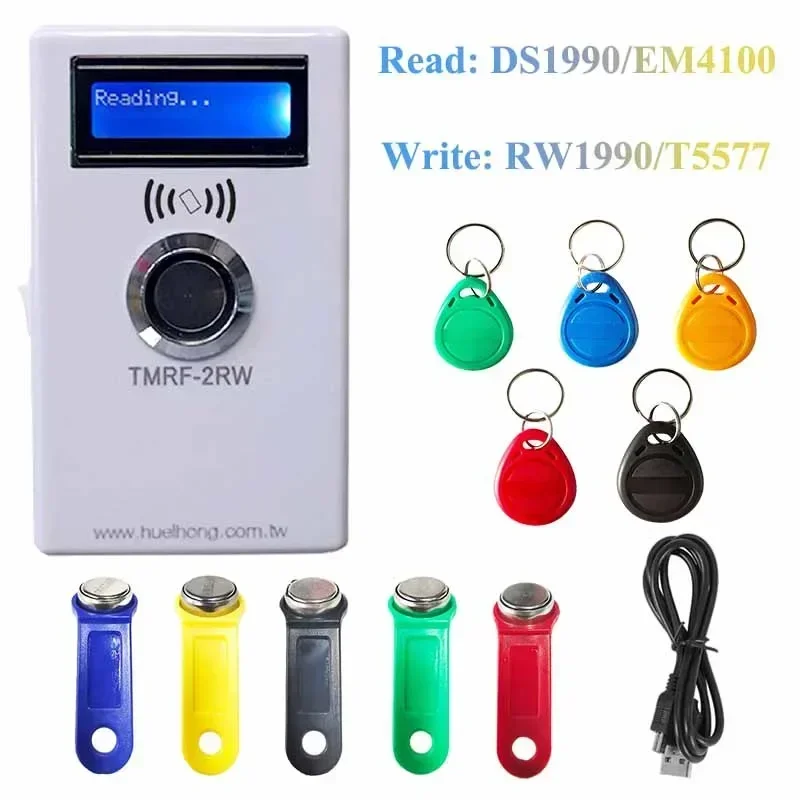 RFID Copier Duplicator TMRF 2RW iButton Programmer NFC Writer Reader DS1990A Cloner ID 125Khz RFID EM4305 T5577 Writable Card