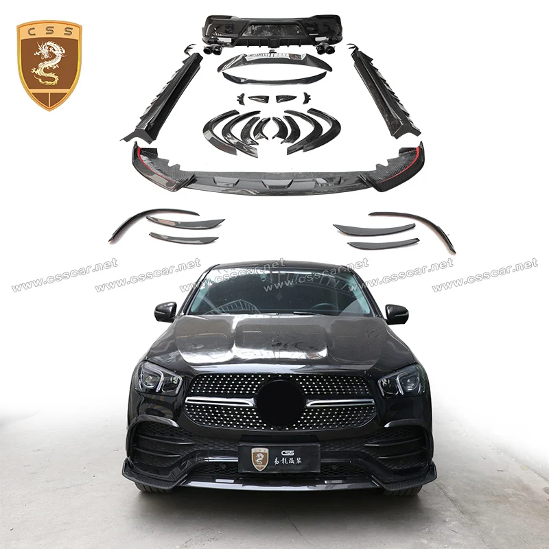 For Benz 2021 2022 New GLE Couple C167 Car Rear Truck Tail Wing Roof Spolier Lip Side Fender Air Intake Vent Cover Exterior Kit