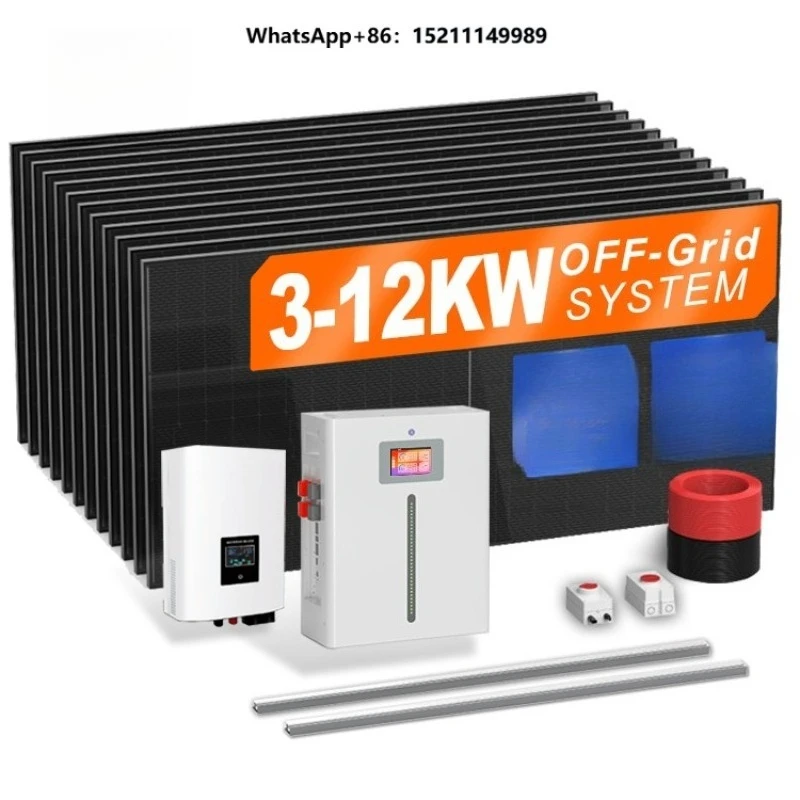 Portable Electric Solar Generator 1000W 110V 220V MPPT Controller 15kWh Lifepo4 Battery Industrial Solar Energy System