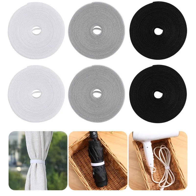 

Adhesive Fastener Tape Data Cable Insertion Board Cable Storage Repeated Use Of Zip Ties Cable Tie 1.2cm*5m