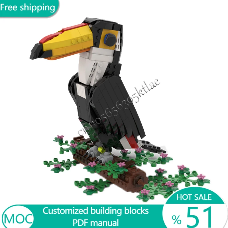 523 PCS Animal Toco Toekan MOC Aanpassen Modulaire Bouwsteen Kids Technologie Populaire Baksteen Educatief DIY Speelgoed Verjaardagscadeau