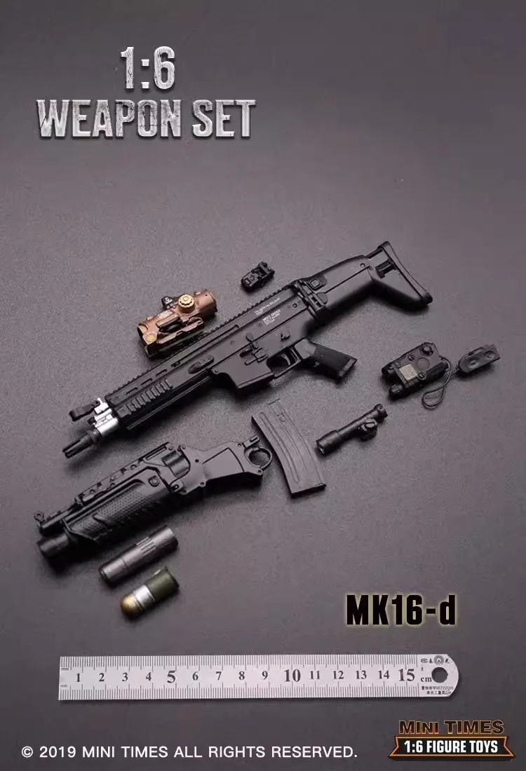1/6 Soldier Weapon Mini Times Toys MK16 FNSCAR Assault Weapon Model Accessories For 12'' Action Figure In Stock - Image 5