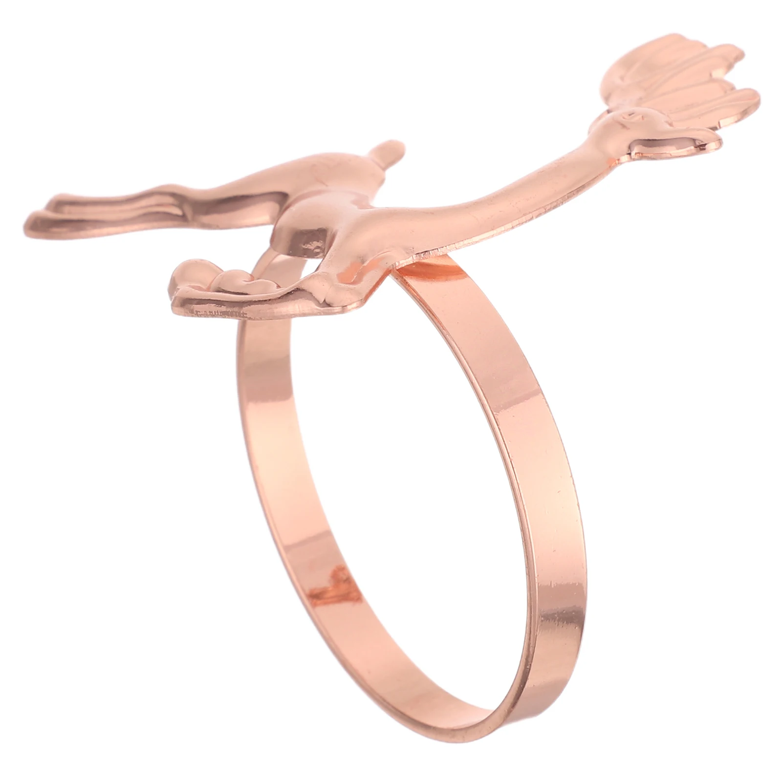 

6 PCS Christmas Napkin Rings Xmas New Year Dinner Table Setting Metal Reindeer Serviette Holder Animal Buckle up Banquet