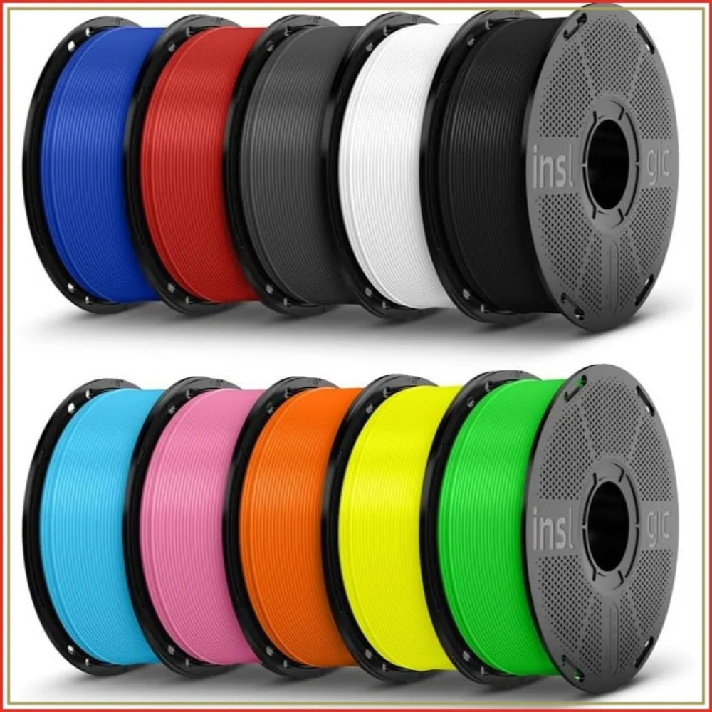 

High-Speed PETG Filament 1.75mm, Stronger Toughness, 10 Colors 10kg Total, 10×1kg, Compatible with FDM Printers