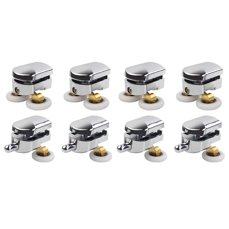 8Pcs 23Mm Shower Door Rollers Sliding Shower Doors Wheels Replacement Roller Runner Wheel (4 Top & 4 Bottom )