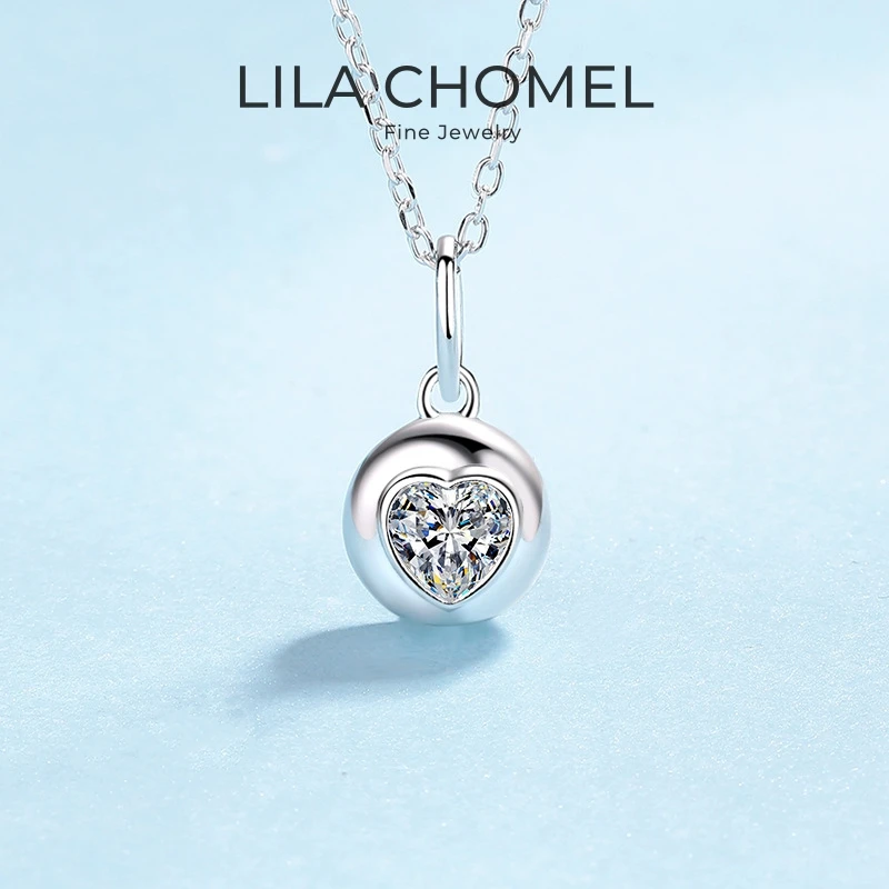 

Daughter Birthday Gift 18K White Gold Necklaces 0.5CT Moissanite Diamond Women Wedding PT950 Platinum Girlfriend Valentine's Day