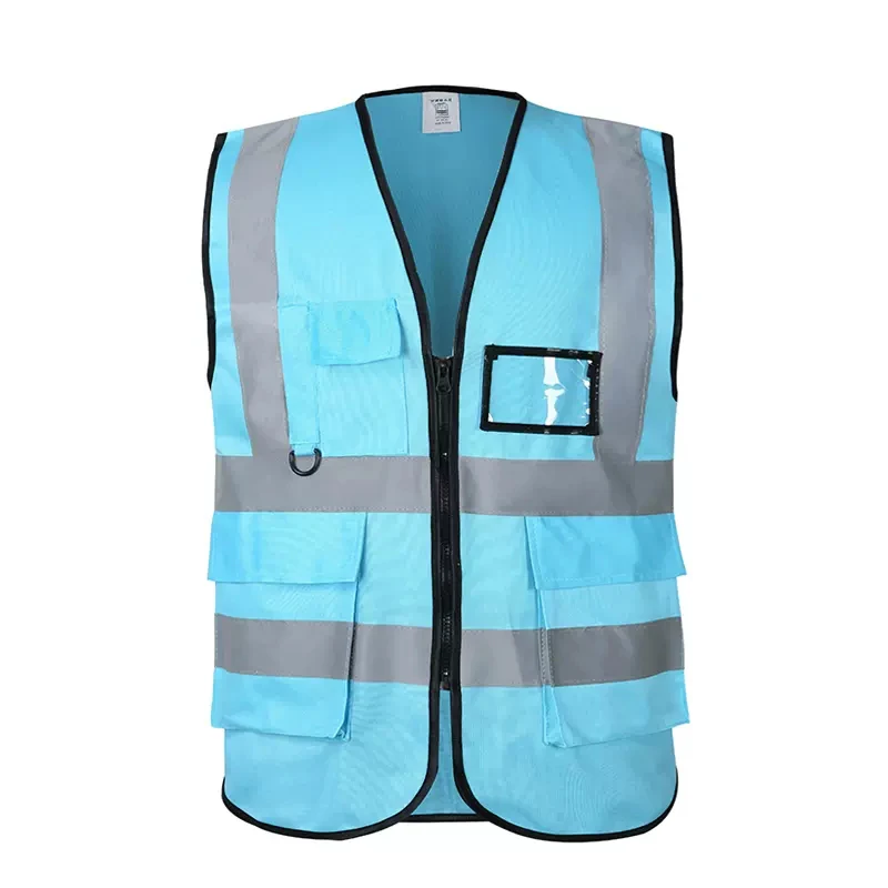 High Visibility Safety Vest with Pockets Reflective Work Vest ANSI/ISEA Class 2