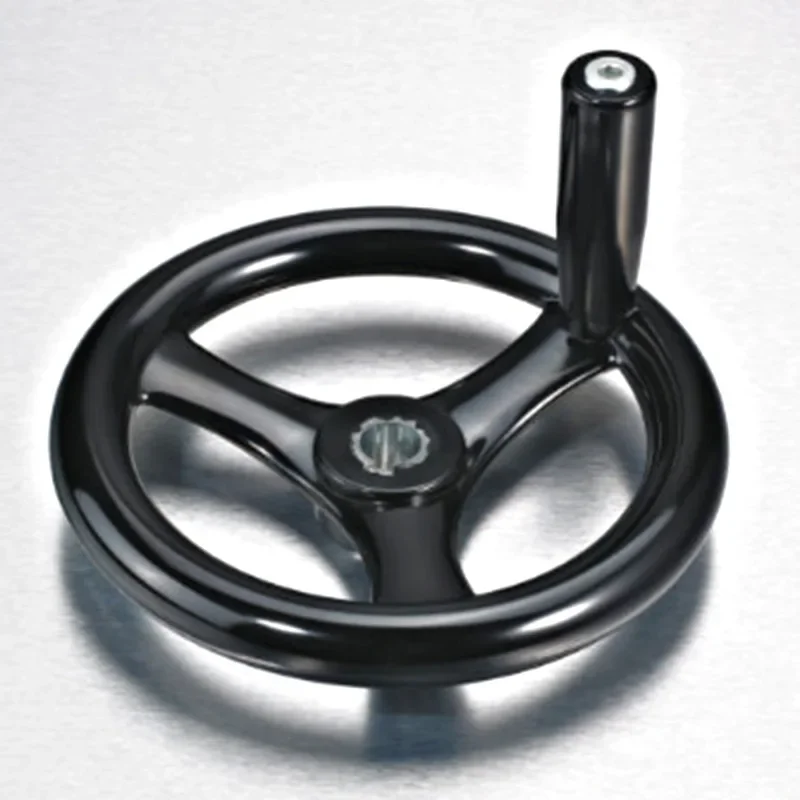 Hand Wheel M12/M16/M18/M20 Black Milling Machine Lathe CNC 3D Printer Spoked Round Bakelite 100/125/160/200mm Handwheel