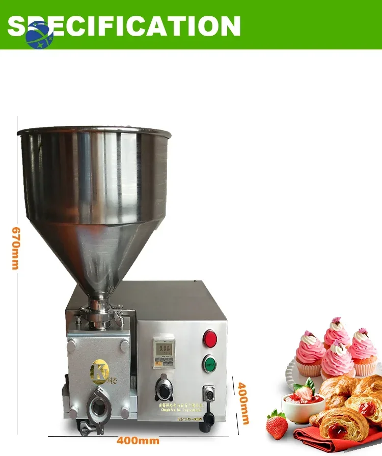 yyhc  production machine for small business for ice cream machine Puff, cake, doughnut, candy, marshmallow filling food machine