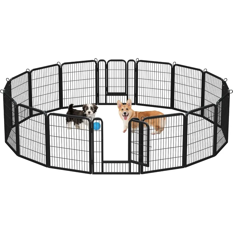 

Indoor Pen for Large/Medium/Small Dogs Animals Portable Playpen for RV Camping Garden Yard 32" Height 16 Panels