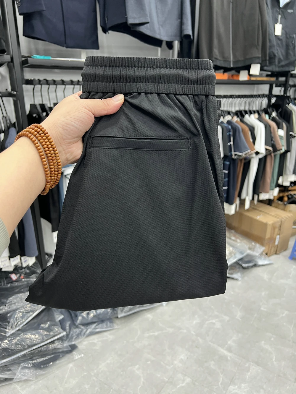 

Высокоэластичные повседневные спортивные брюки для мужчин, укороченные, тонкие, быстросохнущие, весенне-летние, легкие, эластичные мужские брюки