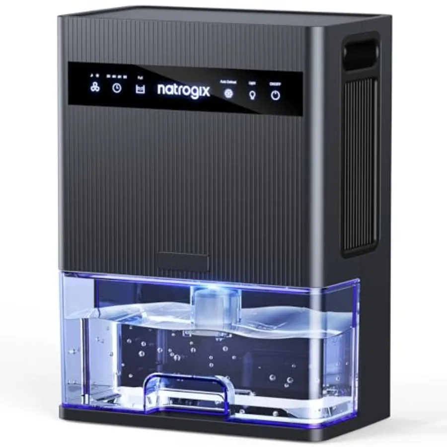 

Осушитель воздуха с резервуаром для воды на 106 унций для дома, на площади 1000 кв. футов, тихий осушитель для подвала, ванной комнаты, спальни, автодома с таймером автоматического отключения.