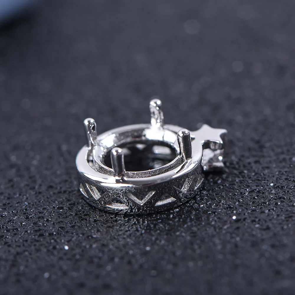 5-11mm Multi-Size Pendant Blank Tray S925 Sterling Silver Necklace Simple Women\'s Jewelry Accessory