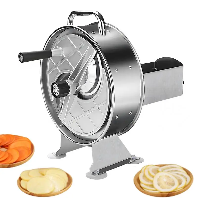 Commercial Manual Slicer Stainless Steel Adjustable Thickness Fruit Cutter Vegetable Slicer Potato Slicer Machine Handheld Fruit