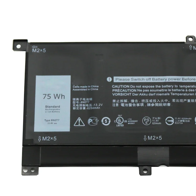 LMDTK nuova batteria per Laptop 8 n0t7 11.4V 75WH per Dell XPS 15 muslimed1605ts P73F(DF13) 0TMFYT Precision 5530