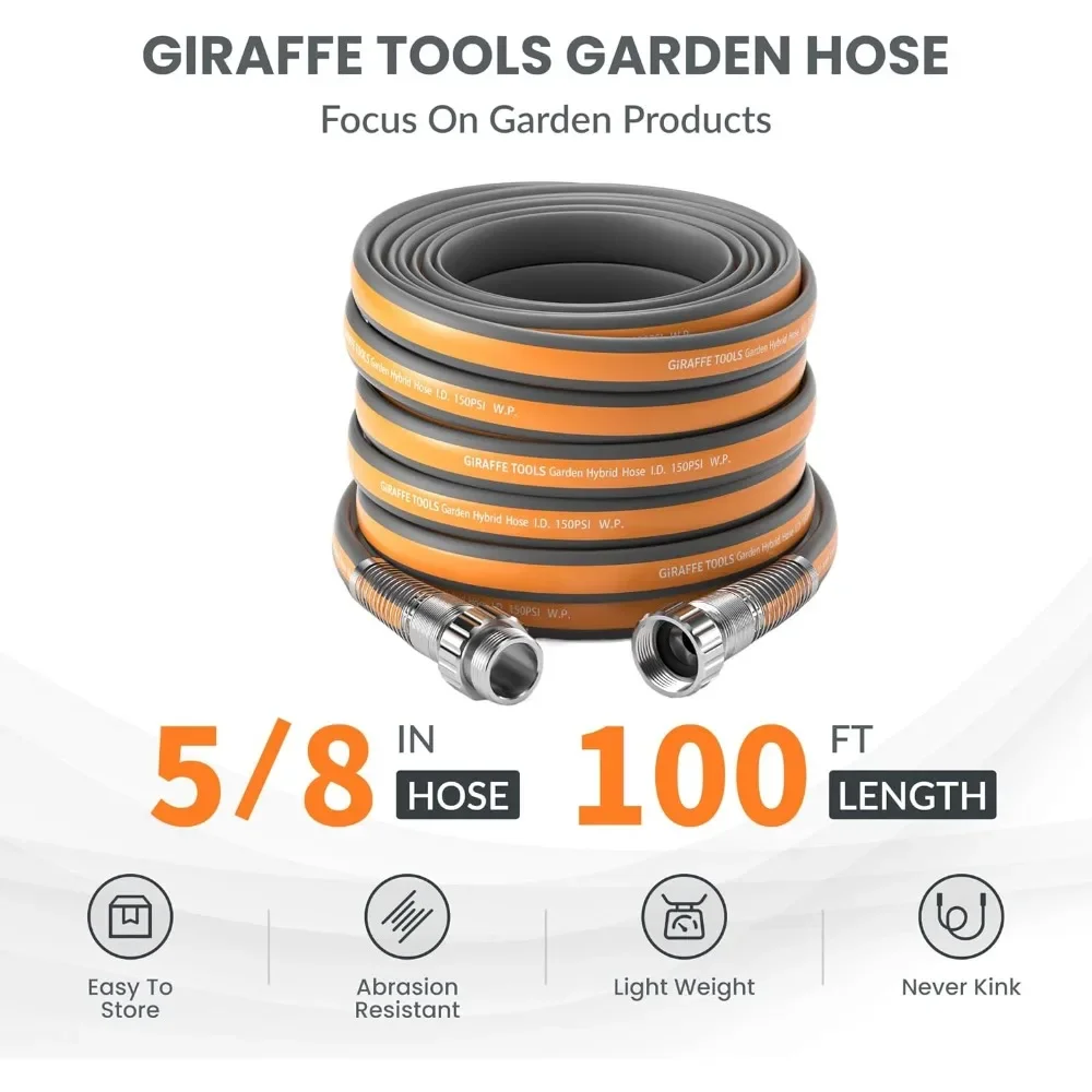 

Садовый шланг 5/8 футов, дюйма, для тяжелых условий эксплуатации, без чернил, гибкий, с герметичной крышей