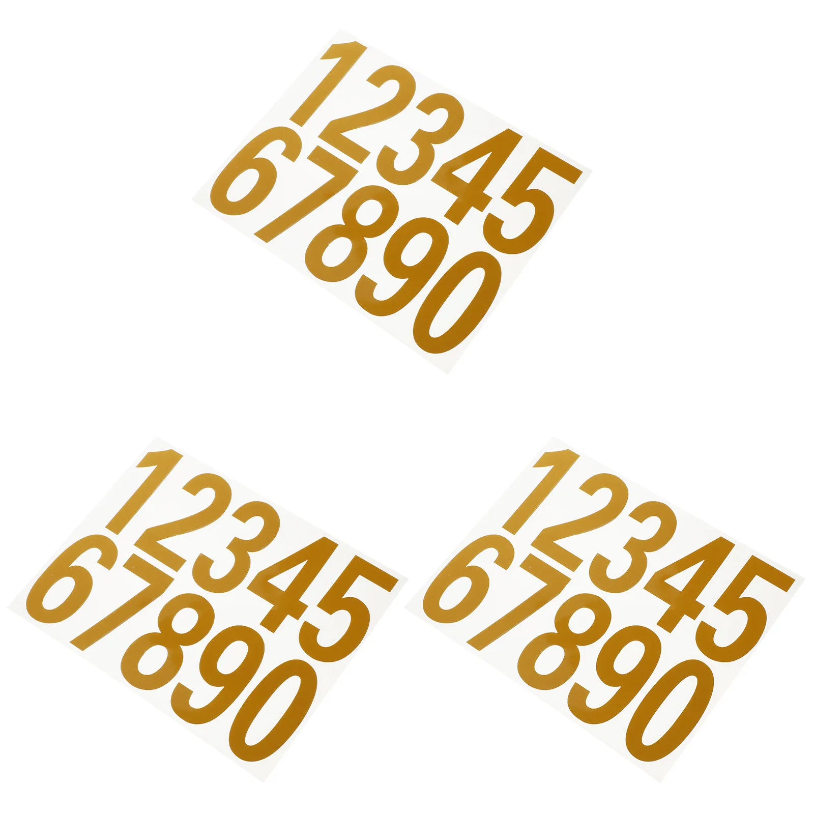 

4Sets Reflective Number Stickers 0-9 Digits Waterproof Pet Material Easy Apply for Mailbox Door House Number Address Decal