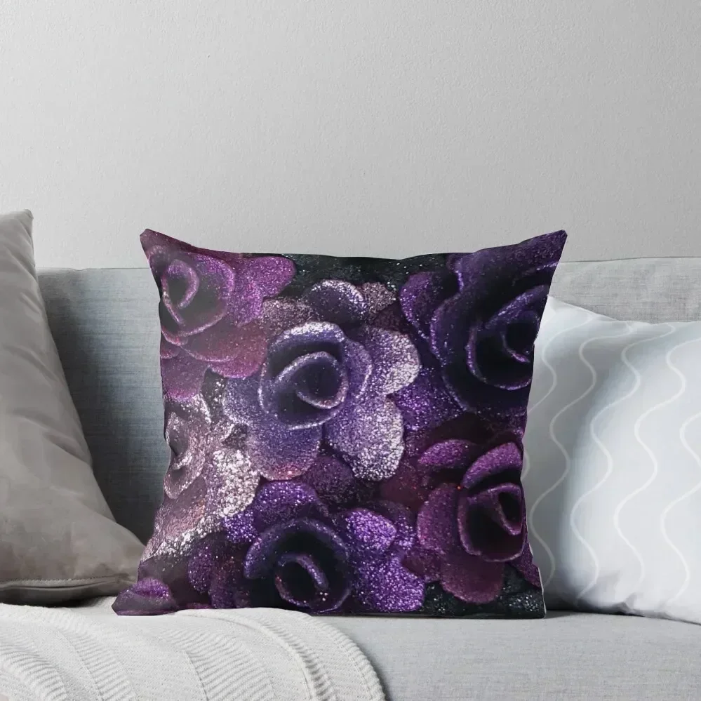 

Purple Rose Throw Pillow Luxury Cushion Cover Ornamental Pillow luxury sofa pillows Decorative Cushion pillow